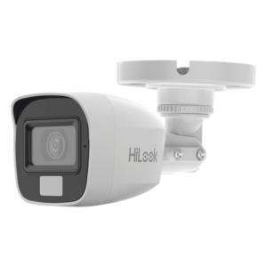 HiLook by HIKVISION THC-B127-LMS – Cámara Bala TURBOHD / 2 Megapixel / Dual Light 20 m (65.6 ft) IR + 20 m (65.6 ft) Luz Blanca / Lente 2.8 mm 100° / Audio por Coaxitron / IP66 / Metal