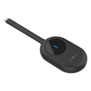 HIKVISION DS-D5SC3B-B – Dongle de Proyección Inalámbrica / 4K 60 Hz / USB-C con Adaptador USB-A / NFC / Wi-Fi Dual Band / Comunicación Bidireccional