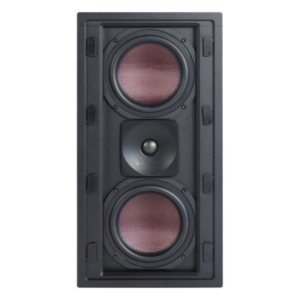 TRUAUDIO ELITE-26 – Bocina de pared / 2 woofers de fibra de carbono 6.5'' (16.5 cm) / Tweeter de titanio 1'' (2.5 cm) / 200W / Chasis de aluminio extruido / Parrilla invisible