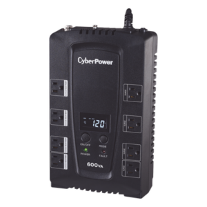CYBERPOWER CP600LCD – UPS de 600 VA/340 W, Topología Standby, Entrada 120 Vca NEMA 5-15P, Tipo Gabinete Compacto, Con 8 Tomas NEMA 5-15R
