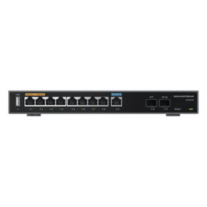GRANDSTREAM GWN7003 – Router Gigabit VPN / Balanceador de cargas / 60,000 sesiones NAT / 9 puertos RJ45 Gigabit + 2 puertos SFP / PoE entrada y salida / Compatible con GWN Cloud