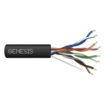 GENESIS 6360-1108 – Cable UTP Cat6 / 4 Pares / Cobre Sólido / 305 m (1000 ft) / Resistencia UV / Certificación CMR / 350 MHz