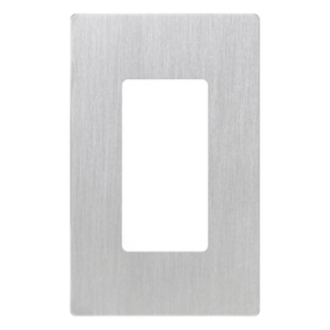LUTRON ELECTRONICS CW1SS – Placa de Pared Screwless / 1 Espacio / Acero Inoxidable / Perfil Delgado 7.6 mm