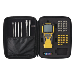 KLEIN TOOLS VDV-501-852 – Probador de Cables / Coaxial, Voz, Datos y Video / Longitud 610 m (2001 ft) / 18 Puntos de Desconexión / POE y Voltaje / LCD Retroiluminada