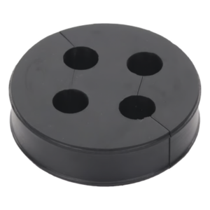 SYSCOM TOWERS CI438 – Inserto de Caucho para Placa Pasamuro / 4 Orificios / Cable 3/8 in / Diámetro Exterior 85 mm (3.34 in) / Grosor 25.4 mm (1 in) / EPDM