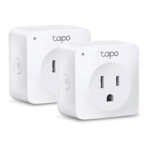 TP-LINK TAPOP100-2P – Enchufe Inteligente Wi-Fi / Control Remoto / Programación y Temporizador / 10 A (1200 W) / 2.4 GHz / Diseño Compacto