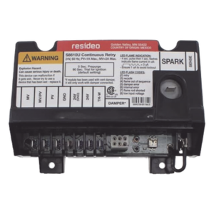HONEYWELL HOME RESIDEO S8610U3009/U – Módulo de Encendido Intermitente / Piloto de Gas Natural o LP / Detección Varilla Simple o Doble / 24 VCA 60 Hz / Cierre 100% Gas / LED Diagnóstico