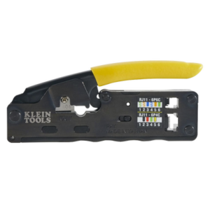 KLEIN TOOLS VDV-226-107 – Ponchadora/Pelacables/Cortacables / Matraca ciclo completo / RJ45-RJ11/12 / Cat3-Cat5e-Cat6 / Compacta ergonómica
