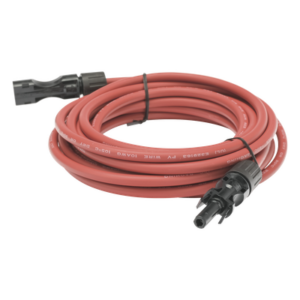 EPCOM POWERLINE CBLMC42P5MRED – Cable Fotovoltaico, 2.5 m, Rojo, Calibre 10 AWG con Terminal MC4-M en Ambos Extremos