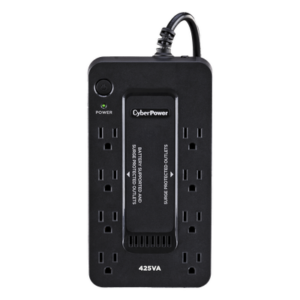 CYBERPOWER ST425 – UPS de Reserva / 425 VA / 255 W / 8 Tomas NEMA 5-15R / 4 Salidas con Batería / Topología Standby / USB / 120 Vca