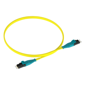 PANDUIT F92ERQ1Q1SNM003 – Jumper de Fibra Óptica / Monomodo OS2 9/125 µm / LC-LC Dúplex Push-Pull / OFNR Riser / 3 m (9.84 ft) / Amarillo