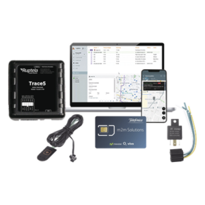 RUPTELA TRACE5KIT – Kit de Localizador Vehicular / 2G y 4G LTE Cat M1 / GPS u-blox / Detección Jammer / Control de temperatura, combustible y puerta / Registro de conductores / Relay + Botón de pánico / SIM con datos 1 mes