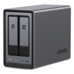 UGREEN 25242 – NAS 2 Bahías / Intel N100 4 Núcleos / DDR5 8 GB / SATA 48 TB / M.2 NVMe 16 TB / Ethernet 2.5G / HDMI 4K