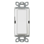 LUTRON ELECTRONICS CA3PSWHS – Apagador de Pared de 3 Vías / 15 A / 120/277 V / Paleta Amplia / Cargas Generales y Motores / Acabado Brillante