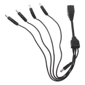 HIKVISION DS-5WAYC – Cable de Distribución de Alimentación / 5 Vías / 4 Cámaras TurboHD / 12 VCC / 500 mA por Canal / Conector Plug 2.5'