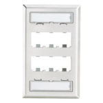 PANDUIT CFPL6SY – Placa de Pared Vertical / 6 Puertos Mini-Com / Acero Inoxidable Grado 304 / 69.8 x 114.3 mm / 2.75 x 4.5 in