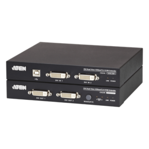 ATEN CE624 – Extensor KVM / HDBaseT 2.0 / Dual Display DVI / USB 2.0 / RS-232 / 100m (328 pies) / Cat6/6a