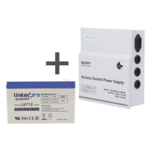 EPCOM POWERLINE ACPST1205/K – Fuente de Alimentación Regulada / Salida 11-15 VCC @ 5A / Entrada Universal 96-264 VCA / Batería de Respaldo 12V 7Ah / Temporizador 0-45 s