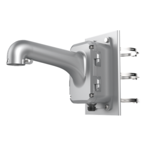 HIKVISION DS-1604ZJ-BOX-POLE-P – Soporte de Montaje para Domo PTZ / Poste Vertical con Caja de Conexión / Ajustable 80-200 mm / Carga Máxima 10 kg (22 lb) / Aluminio y Acero