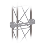 SYSCOM TOWERS SHU-PTZ-30 – Herraje Multipropósito para Torre / Acero Galvanizado en Caliente / Compatible STZ30G / Soporte PTZ o Bullet / Incluye Abrazaderas
