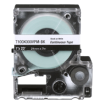 PANDUIT T100X000VPM-BK – Casete de Etiquetas Continua / Vinilo Negro sobre Blanco / 24 mm Ancho / 7.6 m Largo / Interior-Exterior / -40°C a 90°C