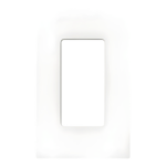 LUTRON ELECTRONICS SC1SW – Placa de Pared Screwless / 1 Espacio (1 Gang) / Acabado Satinado Snow / Perfil Delgado 0.30 in (7.6 mm) / Apertura Estilo Designer