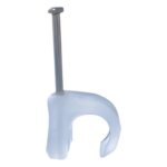 THORSMAN TC-57 – Grapa para cable redondo / 5mm / Calibre 12 / Polipropileno transparente / 100 piezas