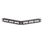 PANDUIT CPPLA24WBLY – Panel de Parcheo Modular / Angulado / 24 Puertos / 1UR / Sin Blindaje / Con Etiqueta y Cubierta