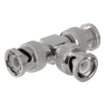 EPCOM TITANIUM TT-RG-14 – Adaptador Coaxial Tipo T / Triple BNC Macho / 75 Ohm / RG-59 y RG-6 / Níquel y Oro / 39.9 mm de Longitud