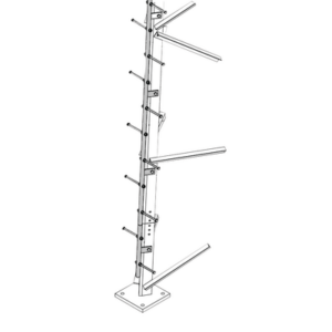 Trylon TRY-ST-140-S310-LAD – Escalerilla tipo perno / Acero galvanizado / 40 cm entre peldaños / 150 kg por peldaño / 140 ft (42.7 m) / Sección cuadrada