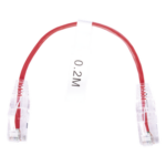 LINKEDPRO BY EPCOM LP-UT6-020-RD28 – Cable de Parcheo Slim UTP Cat6 / 20 cm (0.66 ft) / 28 AWG / Rojo / 100 Ohm