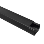 THORSMAN TMK-1720-CC-N – Canaleta protectora de cables / 5 ft (1.5 m) / Cierre a presión / Cinta adhesiva / Uso exterior / Bajo voltaje / Color negro