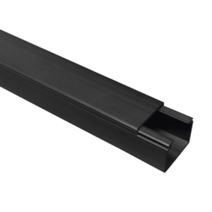 THORSMAN TMK-1720-CC-N – Canaleta protectora de cables / 5 ft (1.5 m) / Cierre a presión / Cinta adhesiva / Uso exterior / Bajo voltaje / Color negro