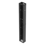 PANDUIT PR2VFD08 – Organizador Vertical de Cables / Alta Densidad / 45 U / Ancho 8 in / Diseño Simple Frontal / ABS y Acero / Negro