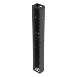 PANDUIT PR2VFD08 – Organizador Vertical de Cables / Alta Densidad / 45 U / Ancho 8 in / Diseño Simple Frontal / ABS y Acero / Negro