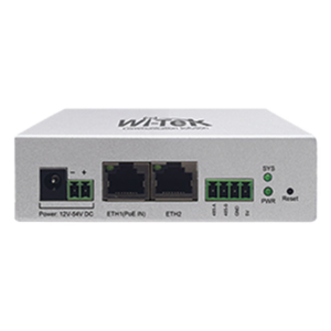 WI-TEK WI-IOT100 – Controlador IoT / 2 Puertos 10/100 Mbps / PoE 802.3af / RS-485 / Alimentación 12-54V DC / Gestión Solar en la Nube