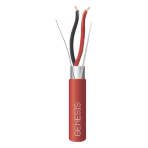 GENESIS 4408-5004 – Cable de Alarma Blindado / 2x14 AWG / Riser FPLR / 152 m (500 ft) / Impedancia 33Ω / Rojo