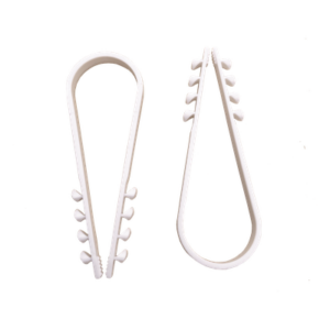 LINKEDPRO LPHOLD25 – Clips Sujetadores de Plástico / 100 Piezas / Diámetro 19 a 25 mm / Fijación en Pared / UTP, Coaxial y Eléctrico