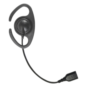 PRYME SNP-CR – Auriculares de Gancho en C / Cable de Fibra Trenzada / Altavoz Giratorio / Conector SNAP / Compatible con Micrófono de Solapa 1 o 2 Hilos
