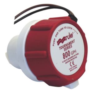RULE 46DR – Bomba de reemplazo / 800 GPH (3028 LPH) / 12V DC / 5A fusible / 0.34 kg