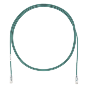 PANDUIT UTP28SP3GR – Cable de Parcheo Cat6 / UTP 28AWG / Diámetro Reducido 3.8 mm / 0.91 m (3 Pies) / Verde / CM/LSZH / PoE hasta Tipo 4