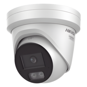 HIKVISION DS-2CD2367G3-LIS2UY/SL – Turret IP / 6 Megapixel / Lente 2.8 mm / 98 ft IR + Luz Blanca / 2 Micrófonos / IP67 NEMA 4X / WDR 130 dB / AcuSense 3.0 / AcuSeek