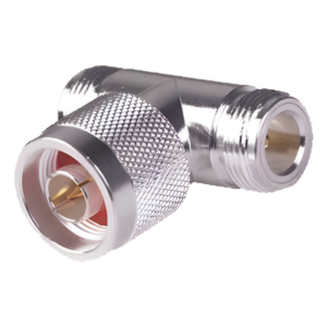 RF INDUSTRIES,LTD RFN-1010-1 – Adaptador RF en T / Conector N Macho a Doble N Hembra / Cuerpo Bronce Plateado / Contacto Oro / Aislante Teflón