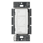 LUTRON CASETA WIRELESS PD10NXD – Atenuador de Pared Inteligente / 120 V / LED 250 W / Incandescente-Halógeno 1000 W / MLV 1000 VA / RF 9 m (29.5 ft) a 18 m (59.1 ft) / Neutro Opcional / Pico y Smart Bridge