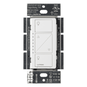 LUTRON CASETA WIRELESS PD10NXD – Atenuador de Pared Inteligente / 120 V / LED 250 W / Incandescente-Halógeno 1000 W / MLV 1000 VA / RF 9 m (29.5 ft) a 18 m (59.1 ft) / Neutro Opcional / Pico y Smart Bridge