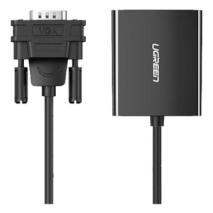 UGREEN 50945 – Adaptador VGA a HDMI / 1080P@60Hz / Audio 3.5mm / USB-C 5V / Cable 15cm (5.91 pulgadas) / 28AWG