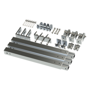 EPCOM POWERLINE EPLAMO011X2 – Caja de accesorios de aluminio anodizado / Montaje techo / Arreglo 1x2 / Inclinación 20-45° / Resistencia viento 136 km/h