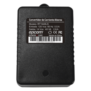 EPCOM POWERLINE RT1440LS – Transformador de alimentación / 14 VAC / 40 VA / 120 VCA entrada / 102.5 x 68 x 58 mm / -10°C a 45°C