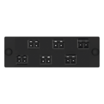 PANDUIT FAP6WABLDLCZ – Placa Acopladora de Fibra Óptica / 12 Fibras LC Duplex / OM3-OM4 / Alta Densidad / Color Negro