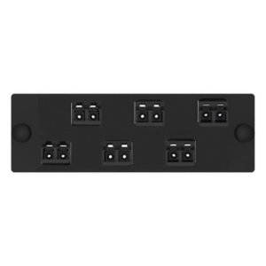 PANDUIT FAP6WABLDLCZ – Placa Acopladora de Fibra Óptica / 12 Fibras LC Duplex / OM3-OM4 / Alta Densidad / Color Negro
